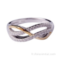 ACCESSOIRES EN RHODIUM GOLD HALO MOISSANITE Bague de fiançailles